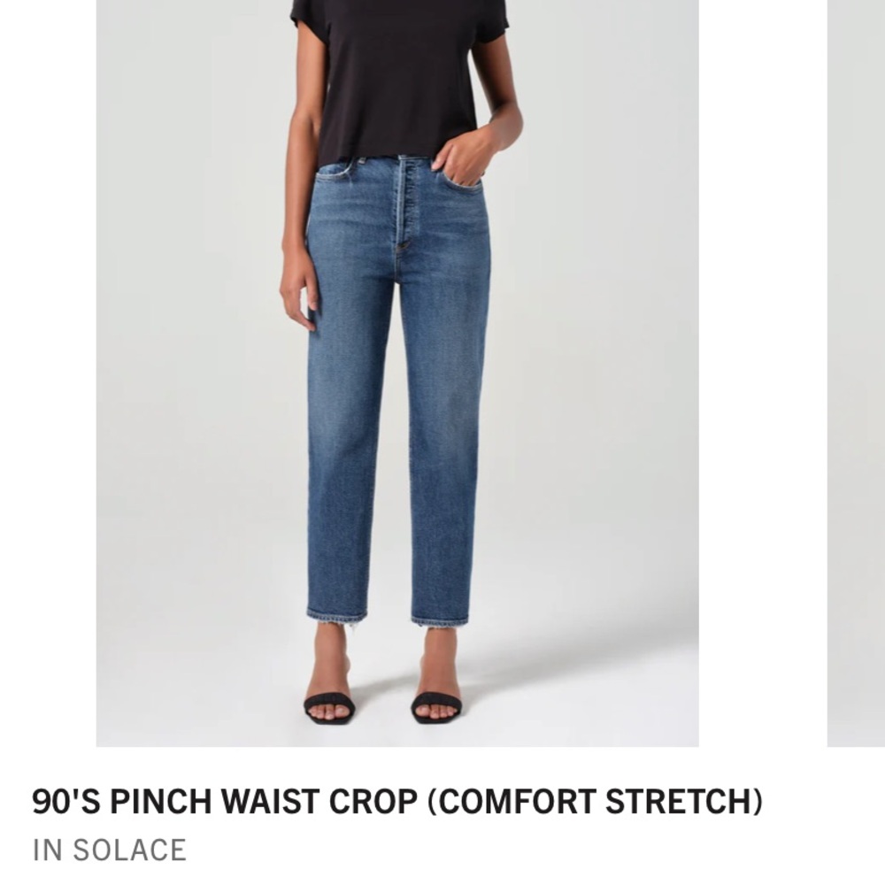 Agolde 90's Pinch Waist Crop Jeans in Solace